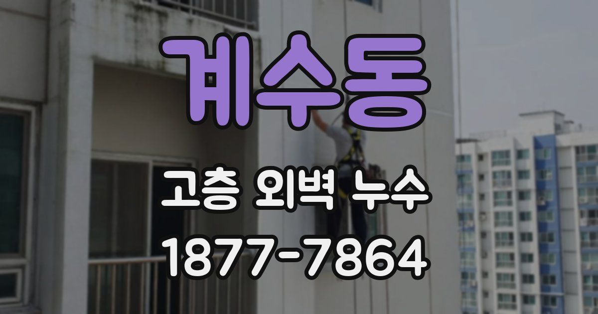 계수동 고층 외벽 누수