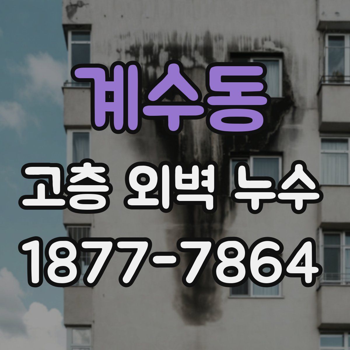 계수동 고층 외벽 누수