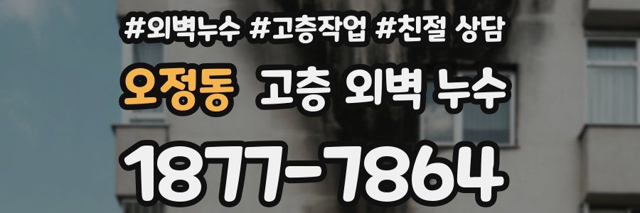 오정동 고층 외벽 누수
