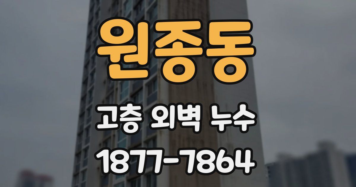 원종동 고층 외벽 누수