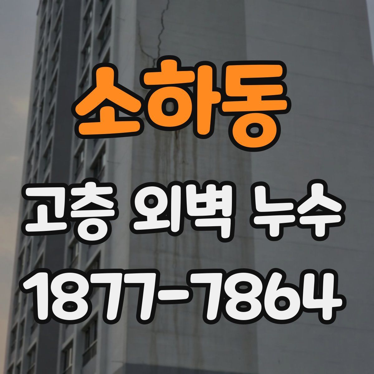 소하동 고층 외벽 누수