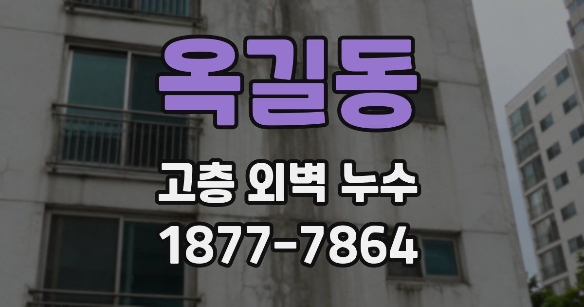 옥길동 고층 외벽 누수