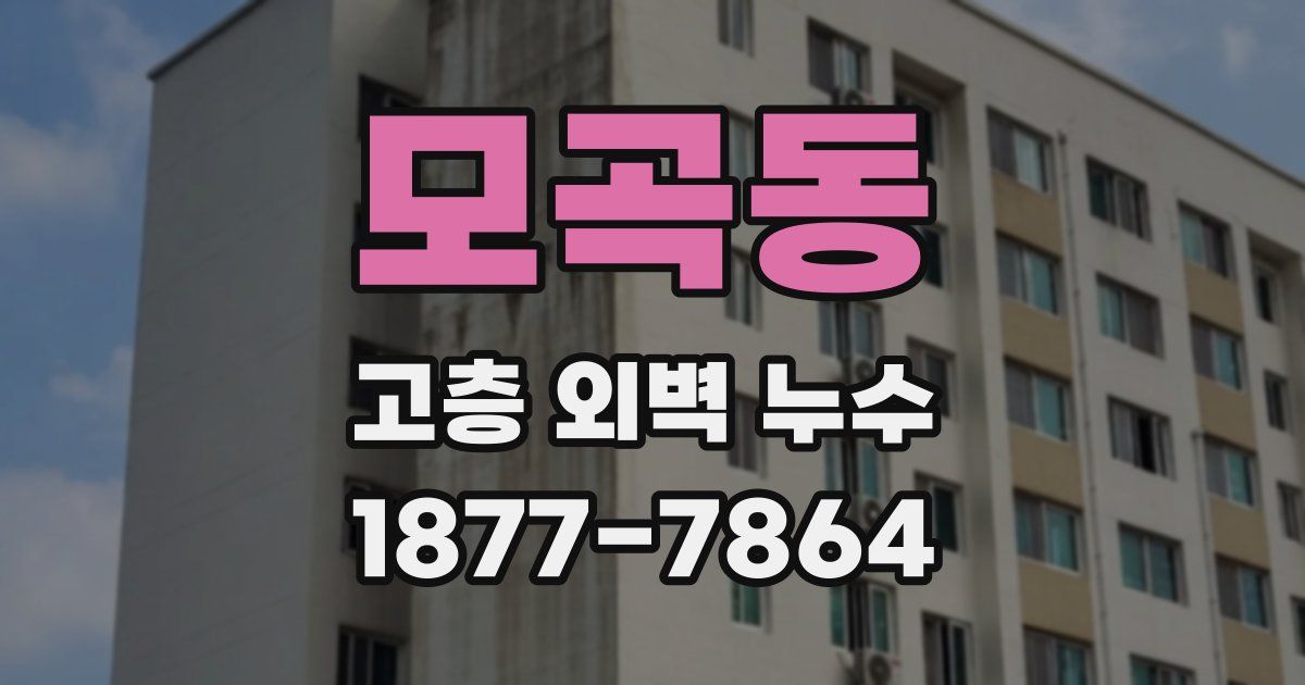 모곡동 고층 외벽 누수