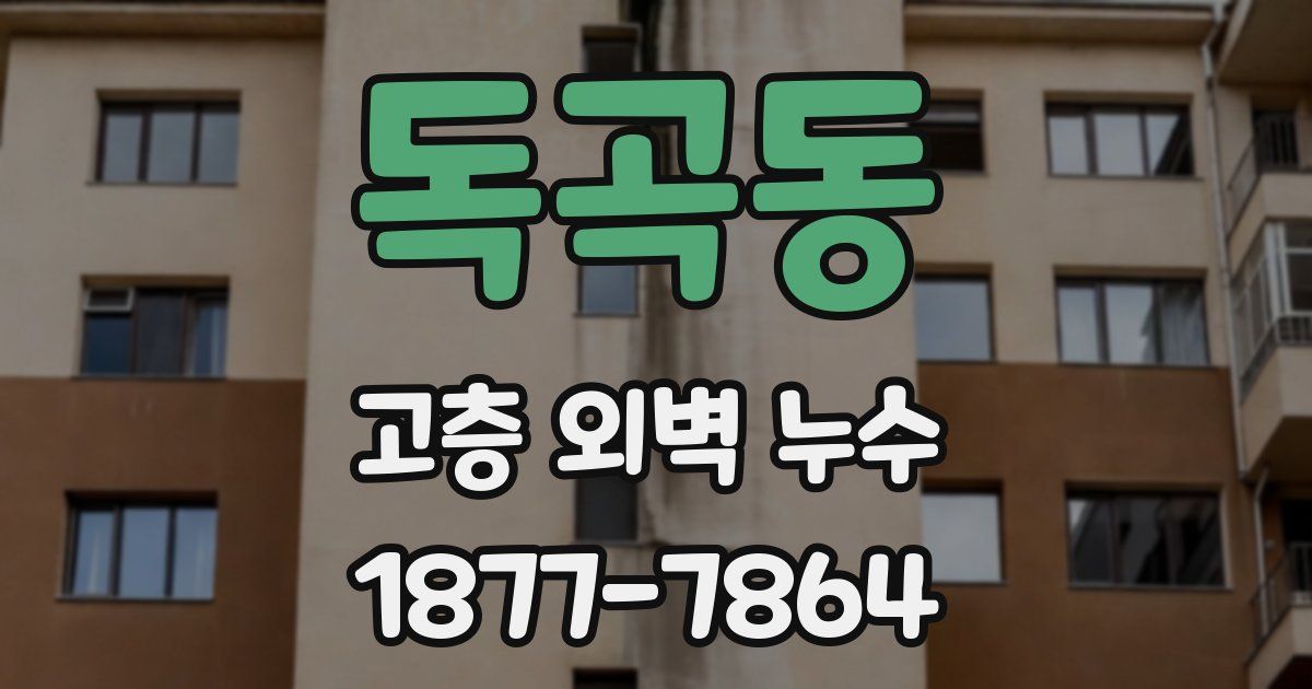 독곡동 고층 외벽 누수
