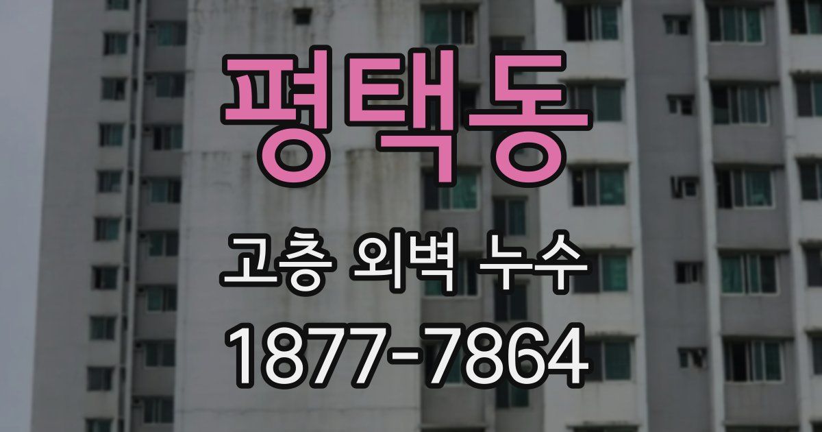 평택동 고층 외벽 누수