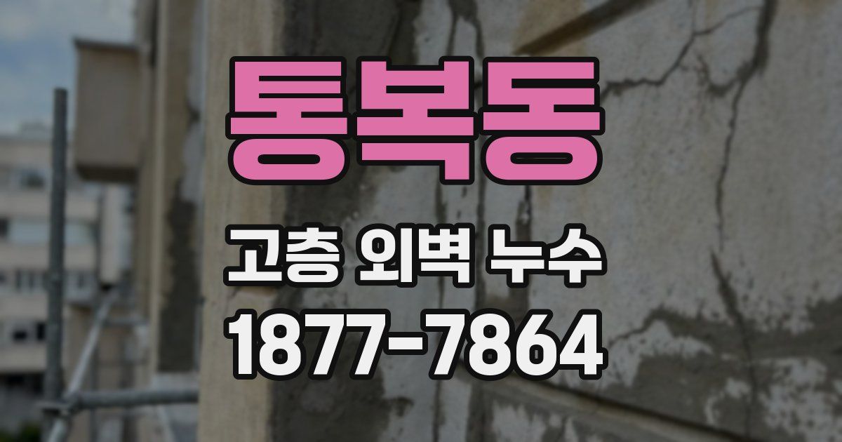통복동 고층 외벽 누수