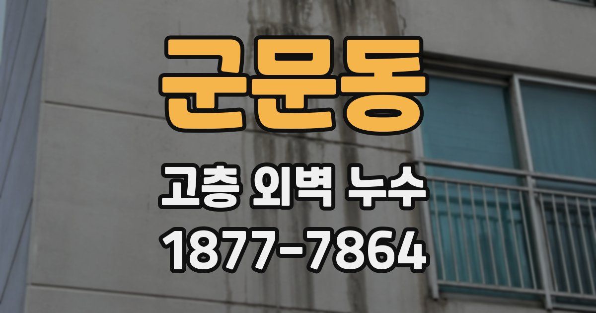 군문동 고층 외벽 누수