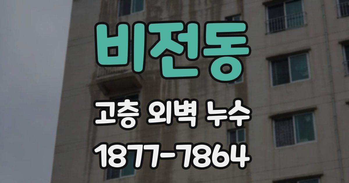 비전동 고층 외벽 누수