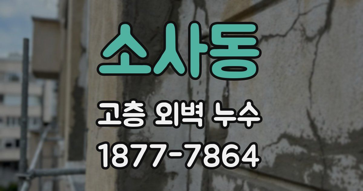 소사동 고층 외벽 누수