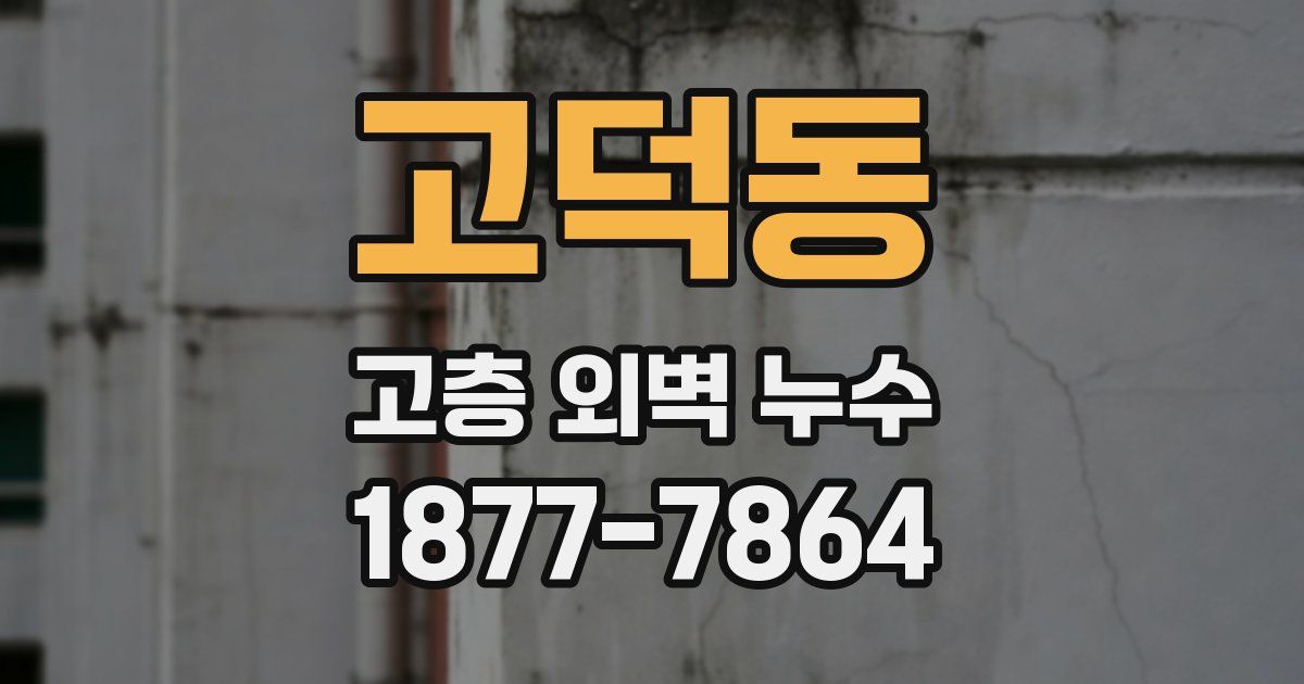 고덕동 고층 외벽 누수
