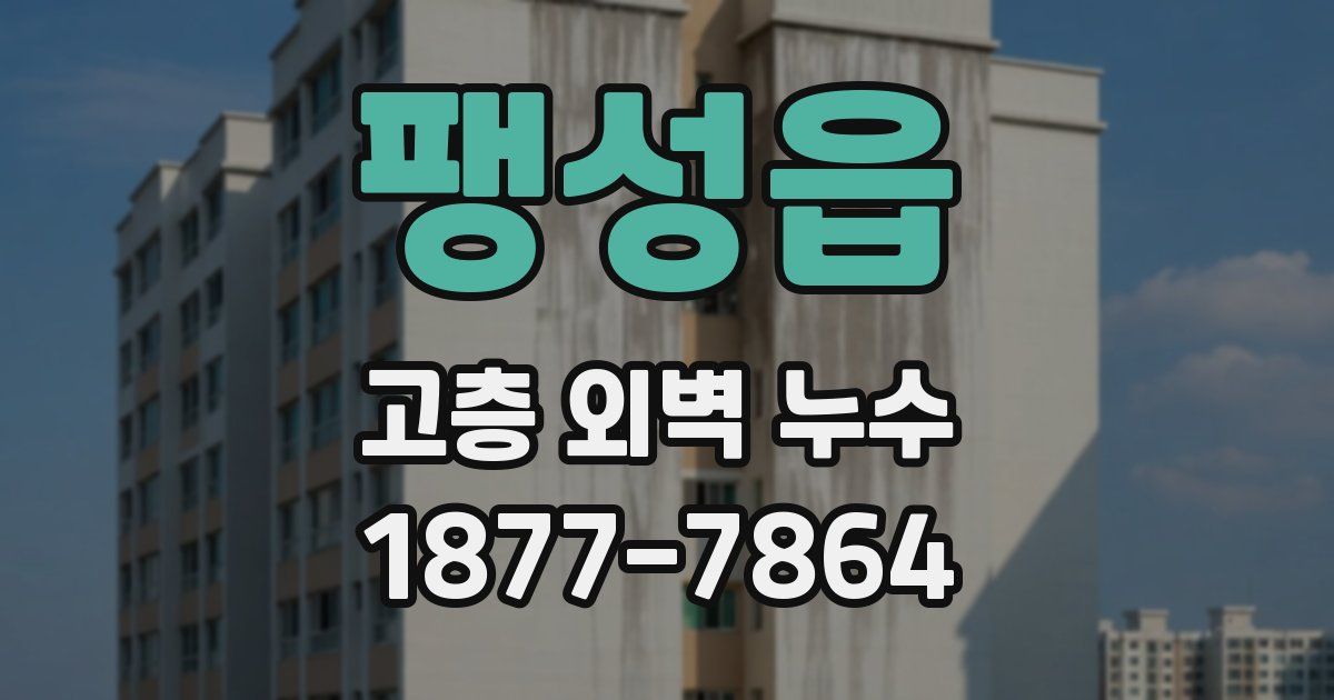 팽성읍 고층 외벽 누수