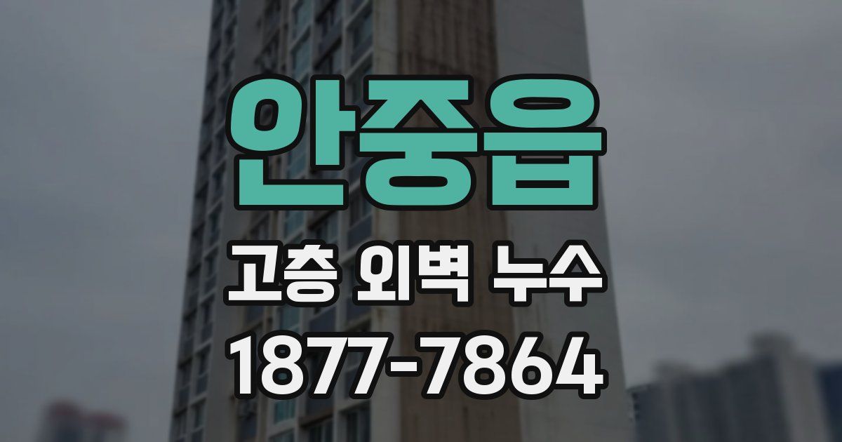 안중읍 고층 외벽 누수