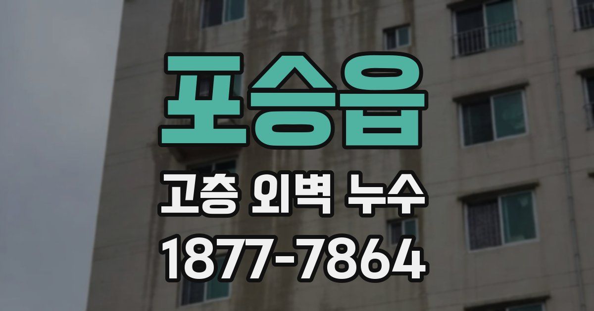 포승읍 고층 외벽 누수