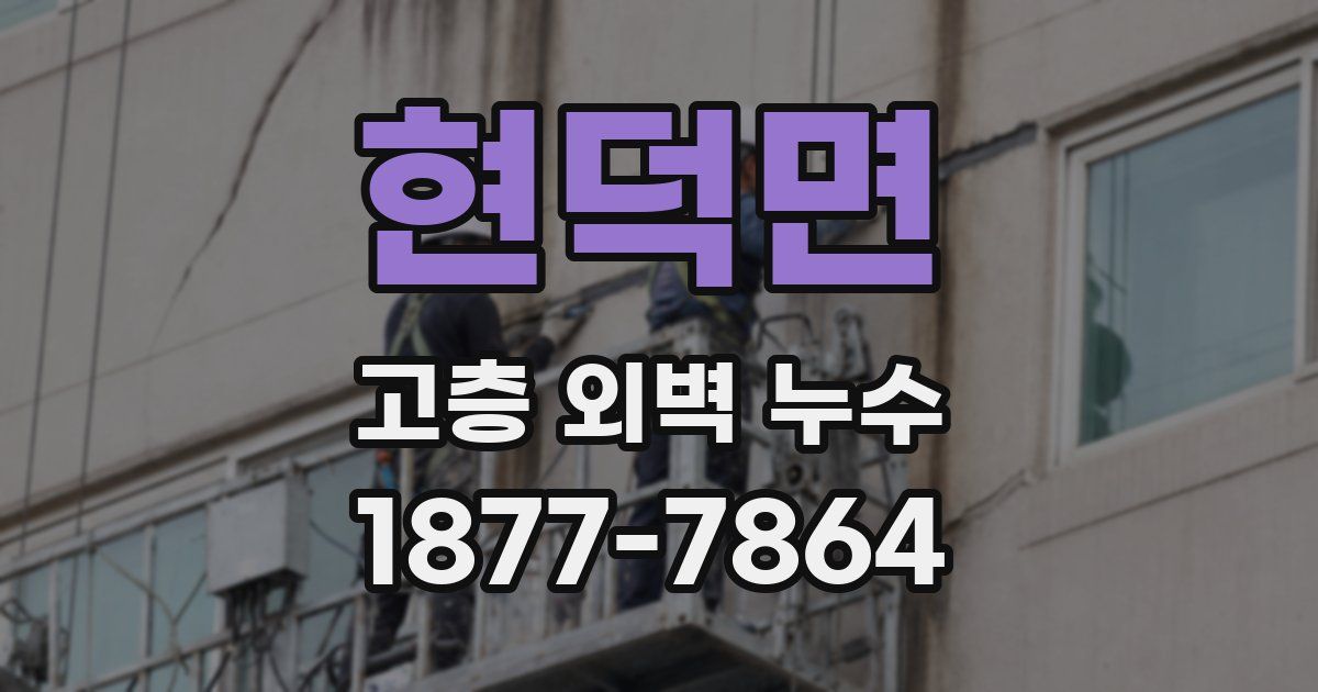 현덕면 고층 외벽 누수