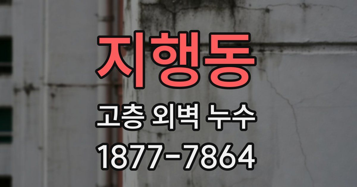 지행동 고층 외벽 누수