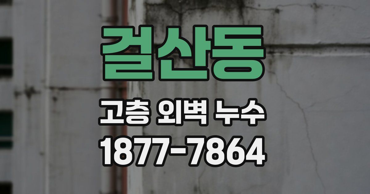 걸산동 고층 외벽 누수
