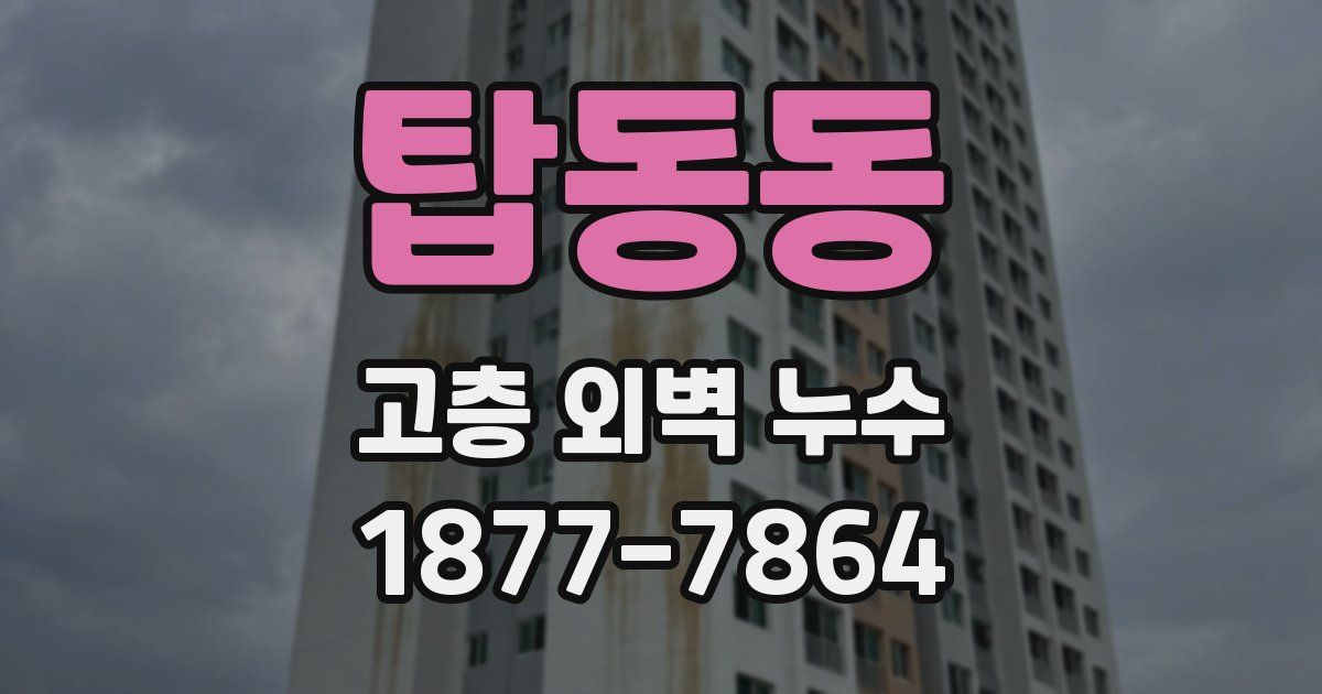 탑동동 고층 외벽 누수