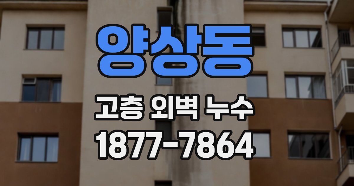 양상동 고층 외벽 누수