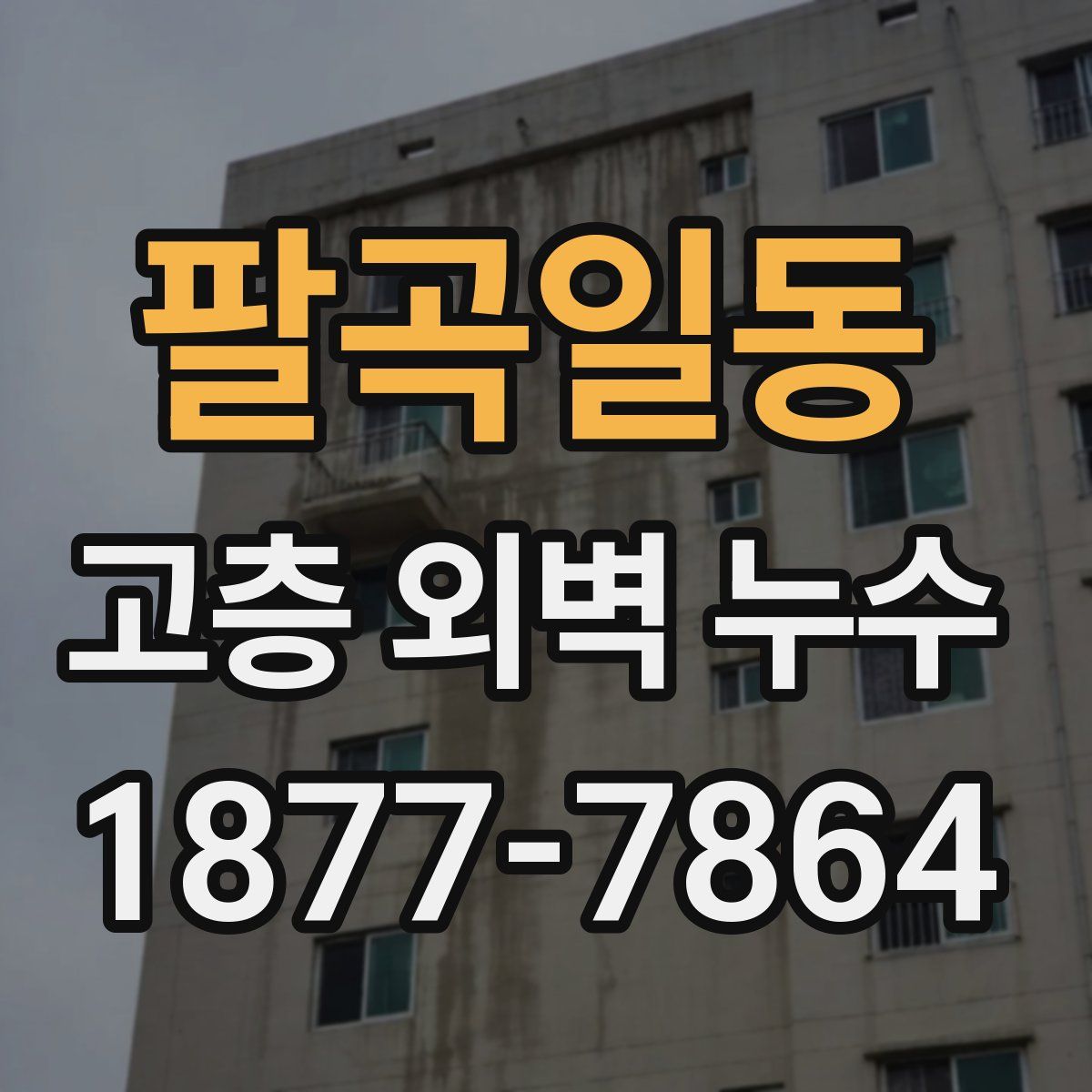 팔곡일동 고층 외벽 누수