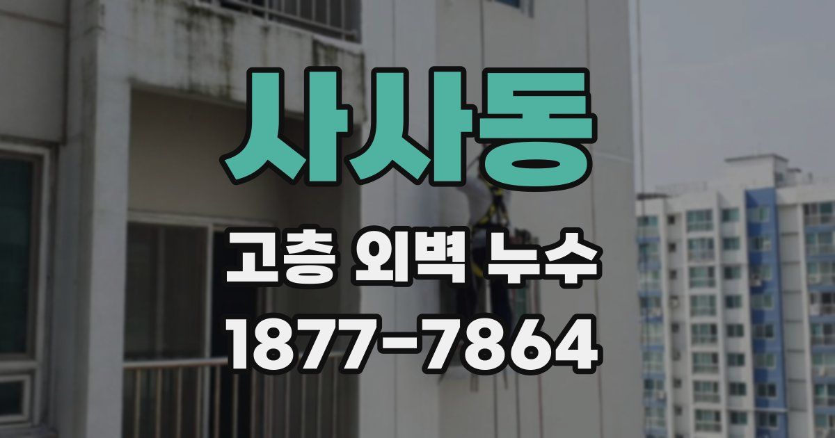 사사동 고층 외벽 누수