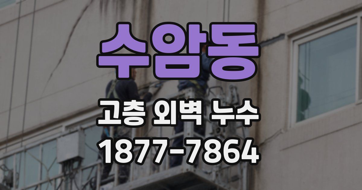 수암동 고층 외벽 누수