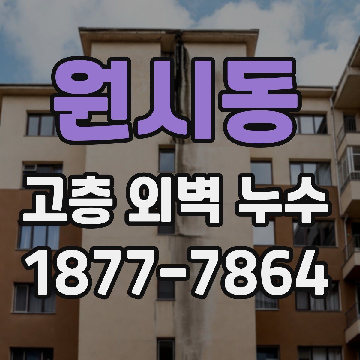 원시동 고층 외벽 누수 조사 후 후속 조치가 중요한 이유