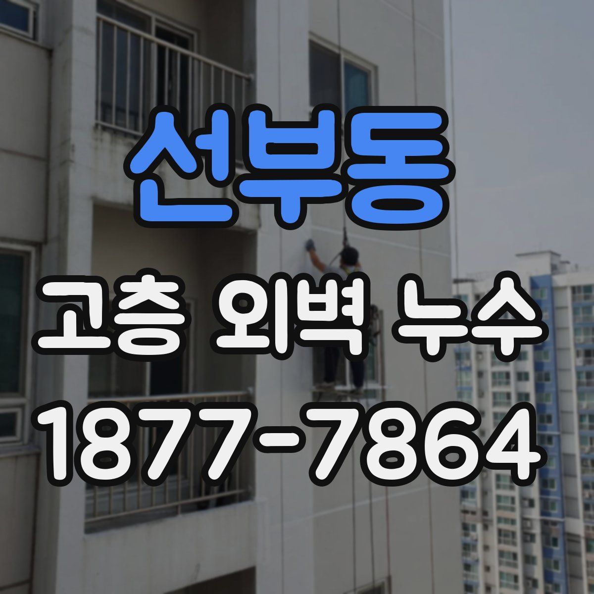선부동 고층 외벽 누수