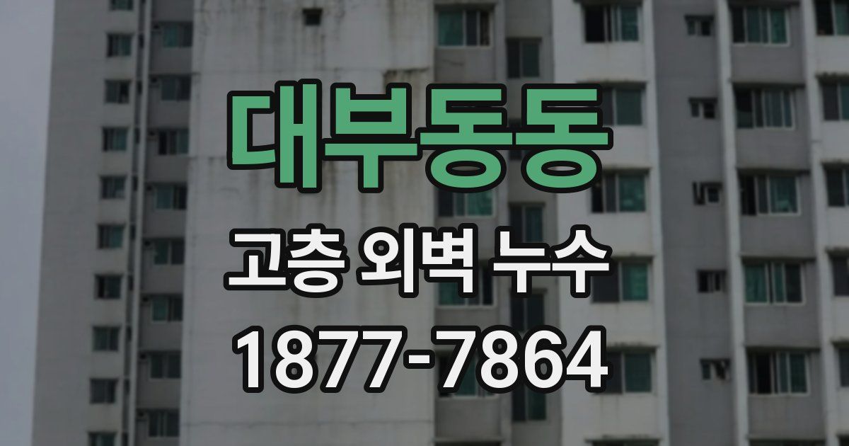 대부동동 고층 외벽 누수