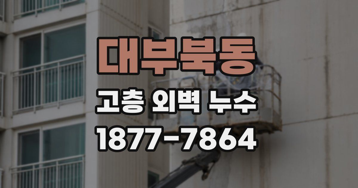 대부북동 고층 외벽 누수