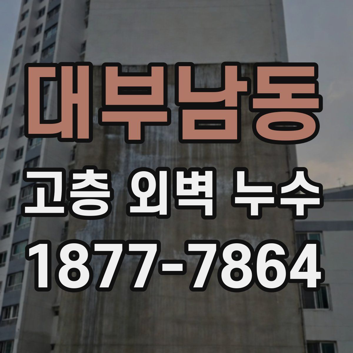 대부남동 고층 외벽 누수