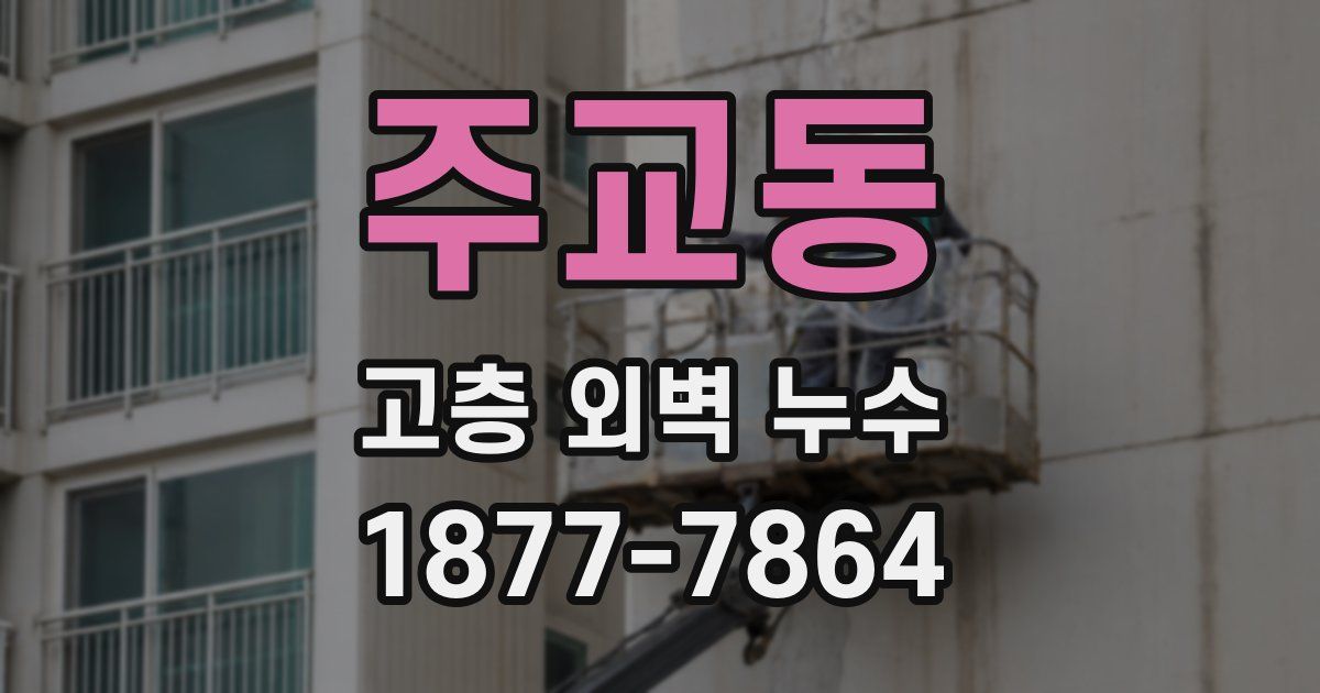 주교동 고층 외벽 누수
