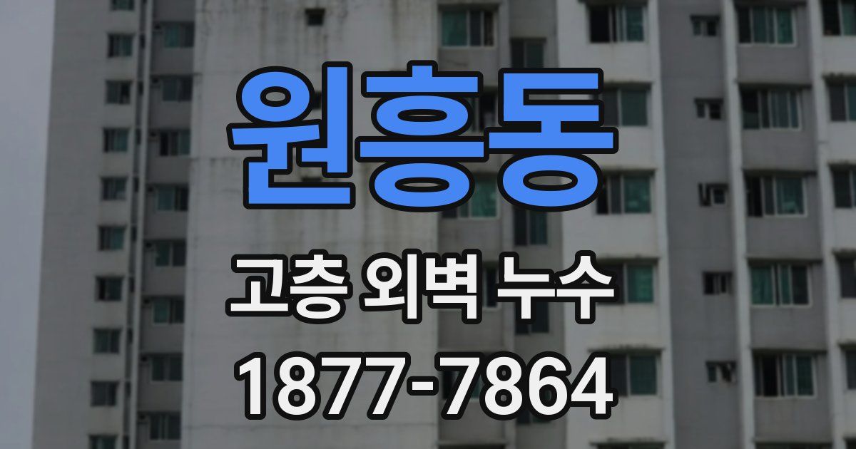 원흥동 고층 외벽 누수