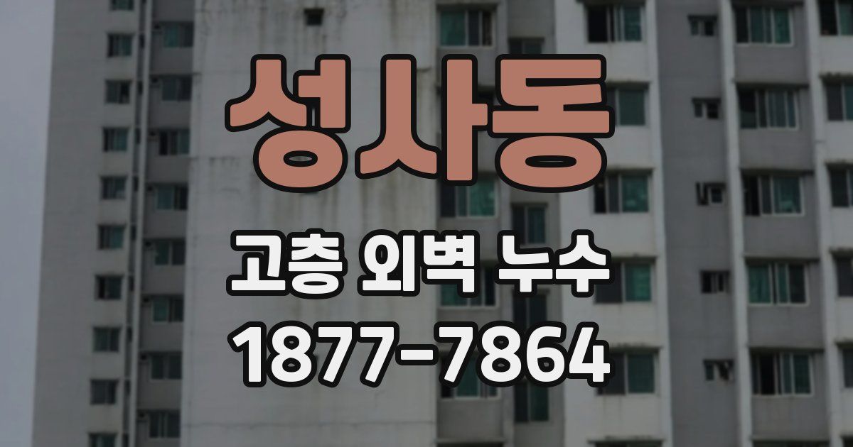 성사동 고층 외벽 누수