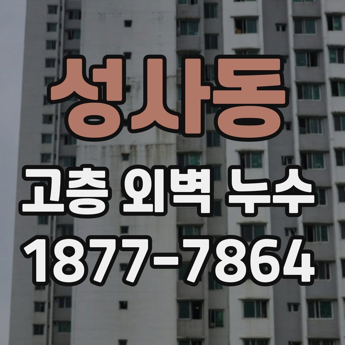 성사동 고층 외벽 누수