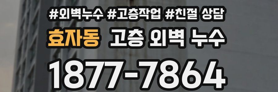 효자동 고층 외벽 누수