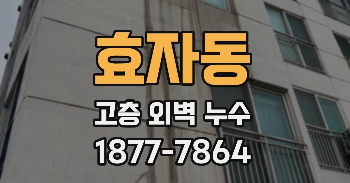 효자동 고층 외벽 누수