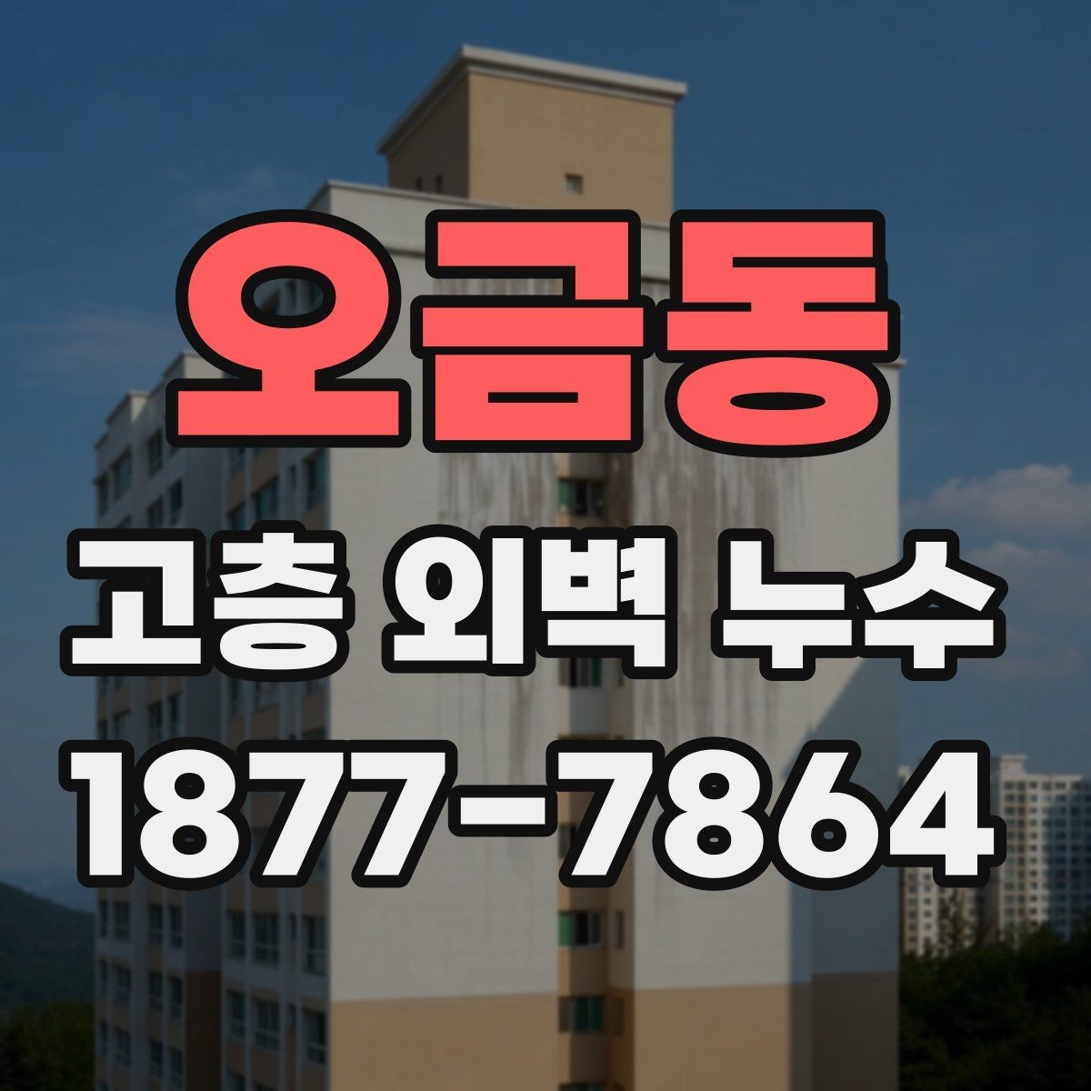 오금동 고층 외벽 누수 공사 후 점검이 필요한 항목