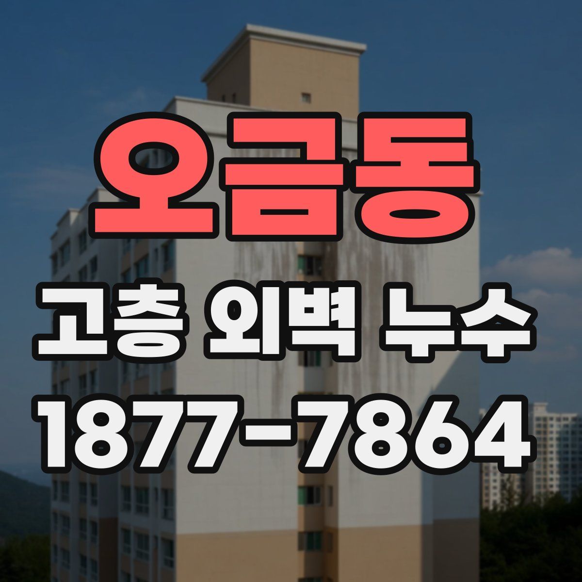 오금동 고층 외벽 누수