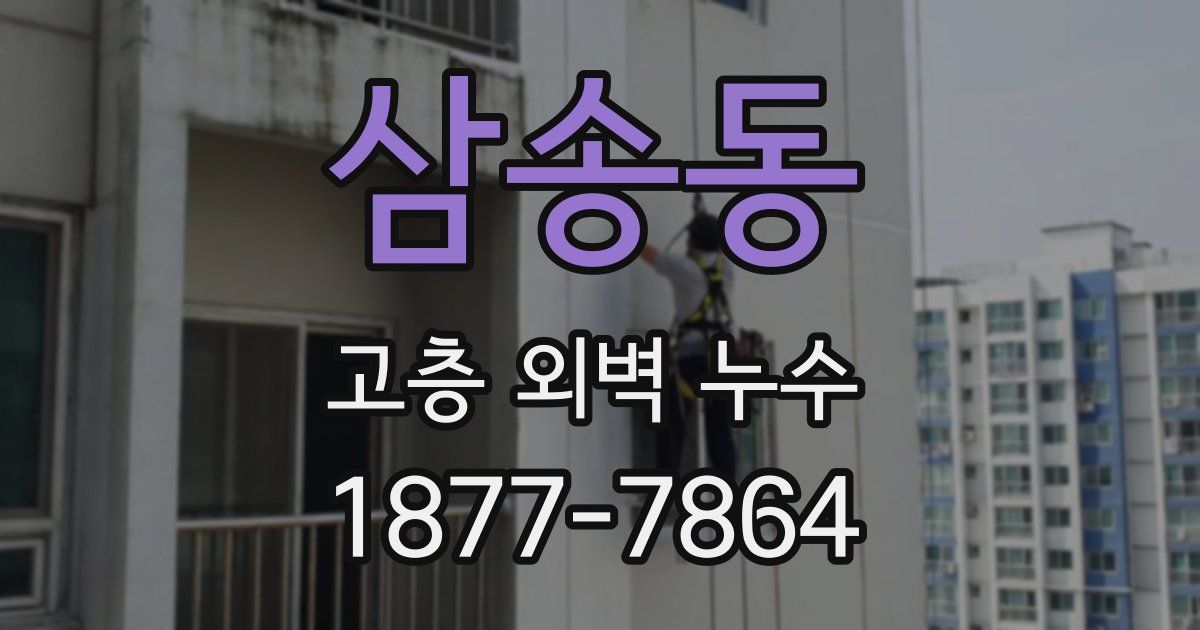 삼송동 고층 외벽 누수