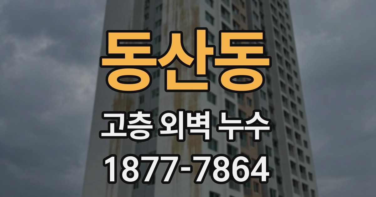 동산동 고층 외벽 누수