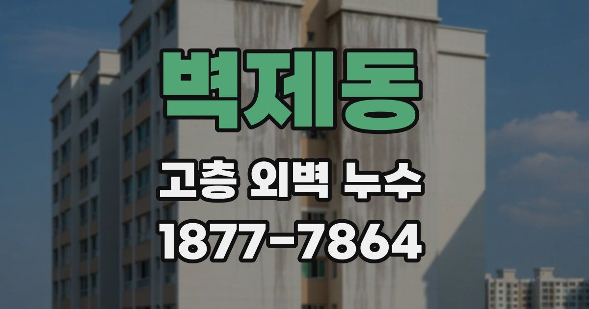 벽제동 고층 외벽 누수
