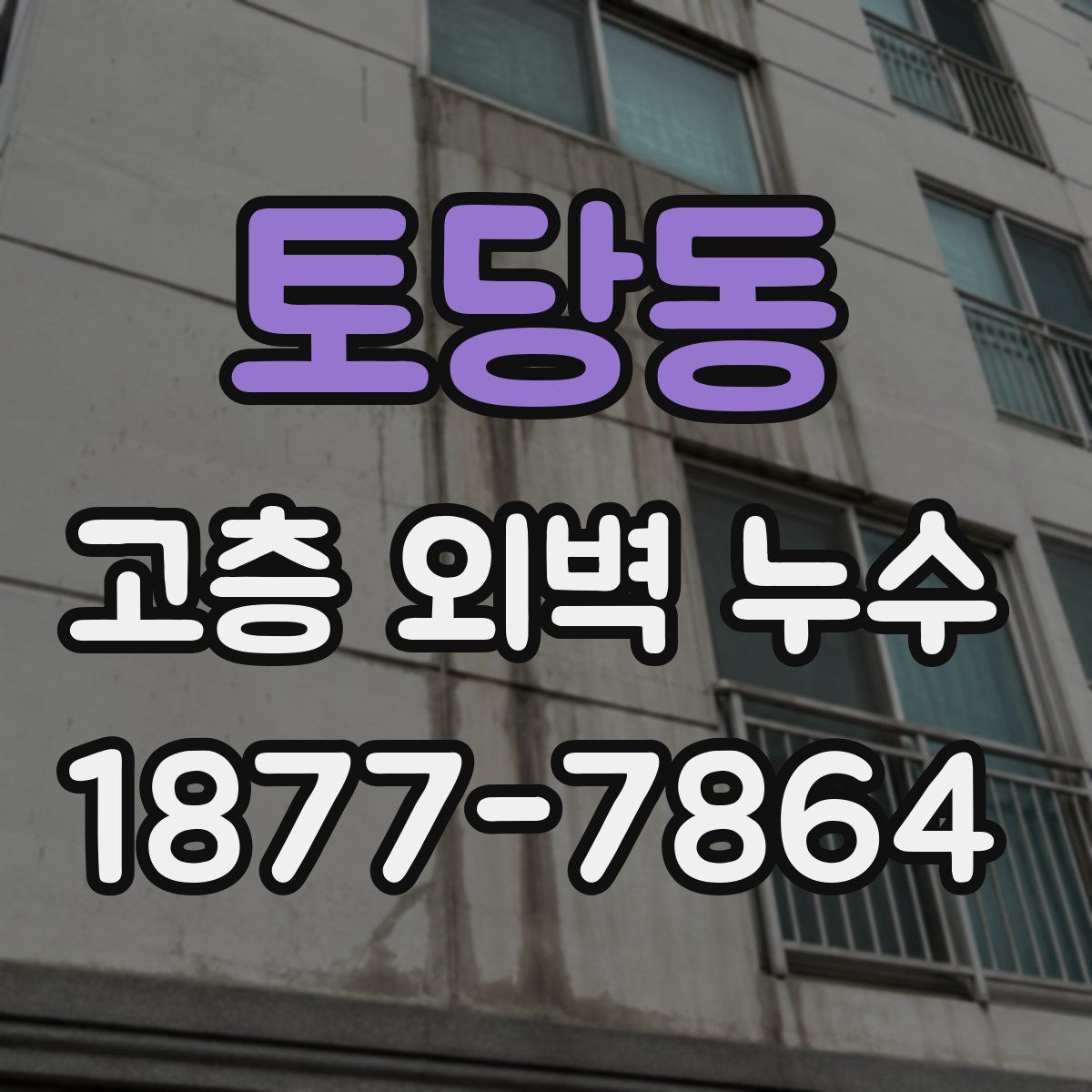 토당동 고층 외벽 누수
