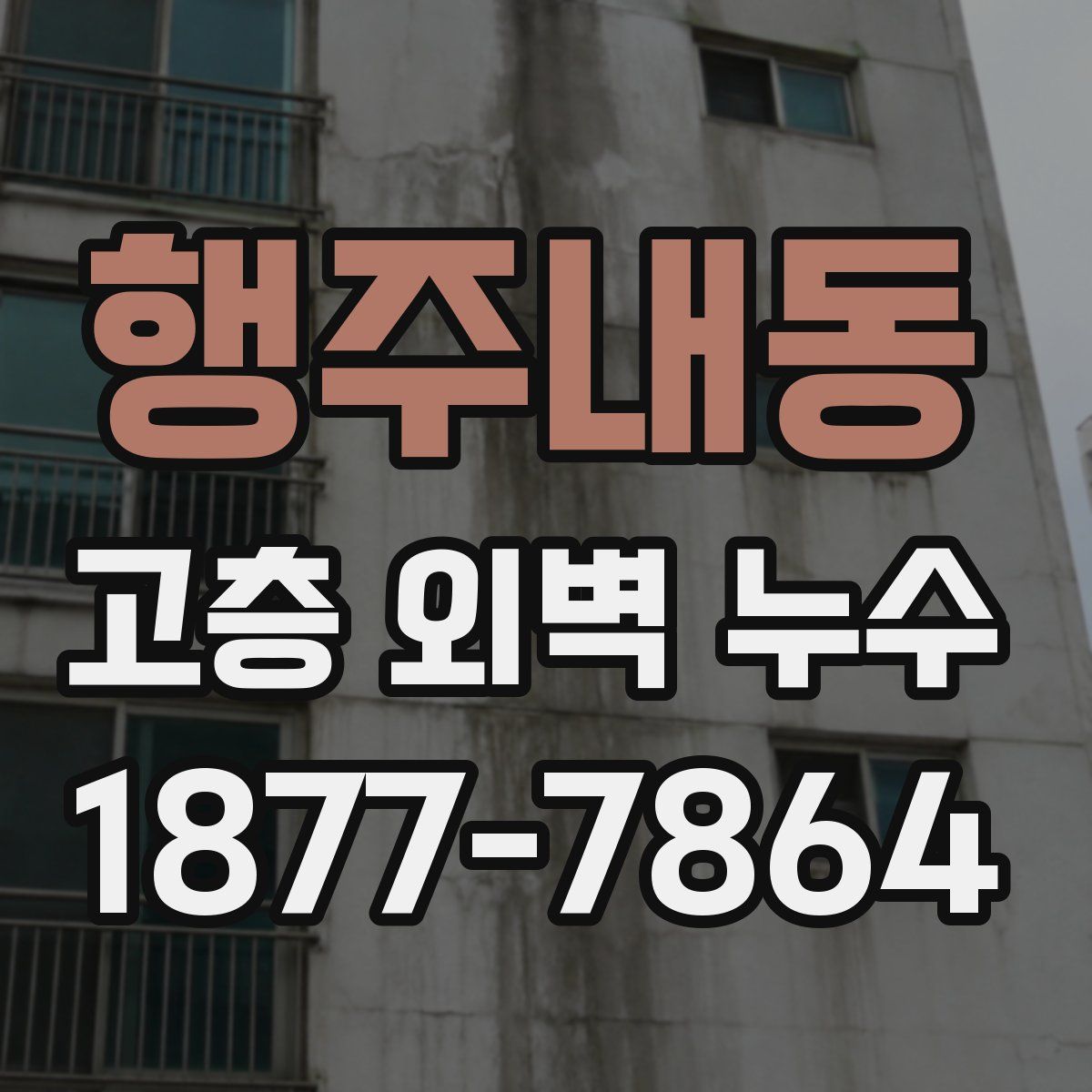 행주내동 고층 외벽 누수