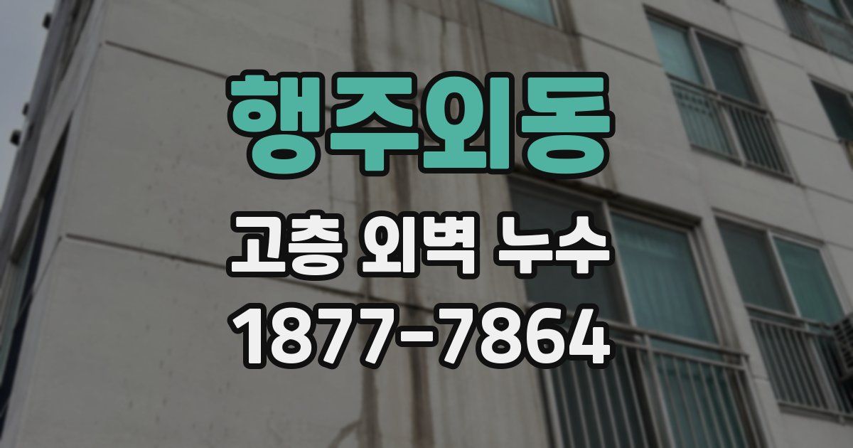 행주외동 고층 외벽 누수