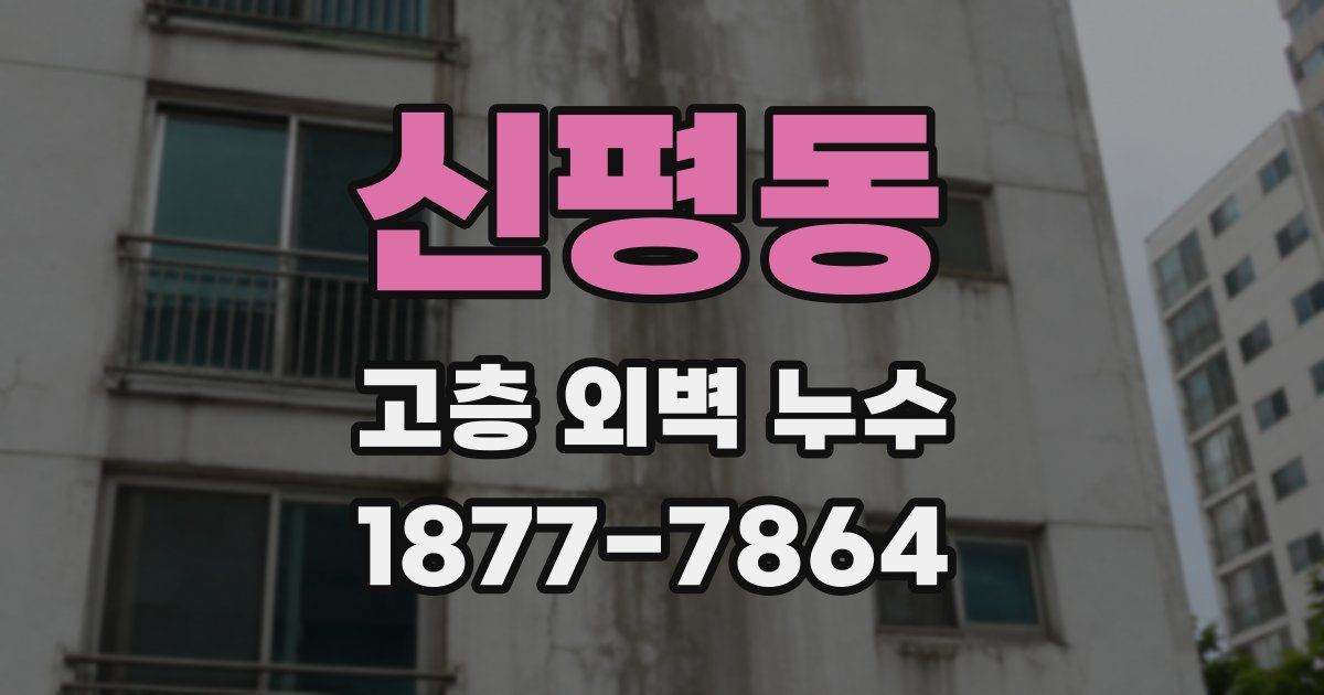 신평동 고층 외벽 누수