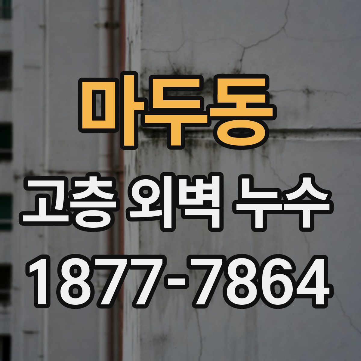 마두동 고층 외벽 누수