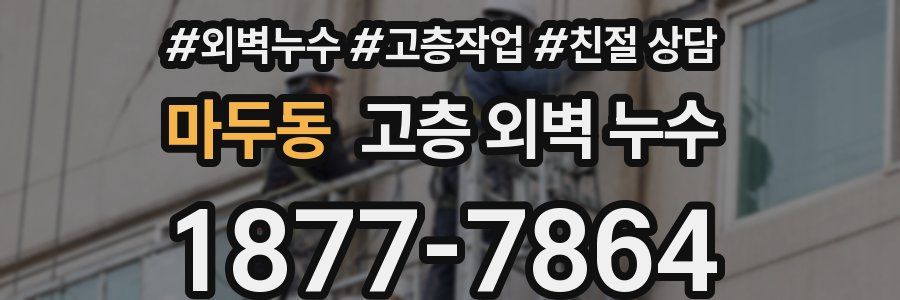 마두동 고층 외벽 누수