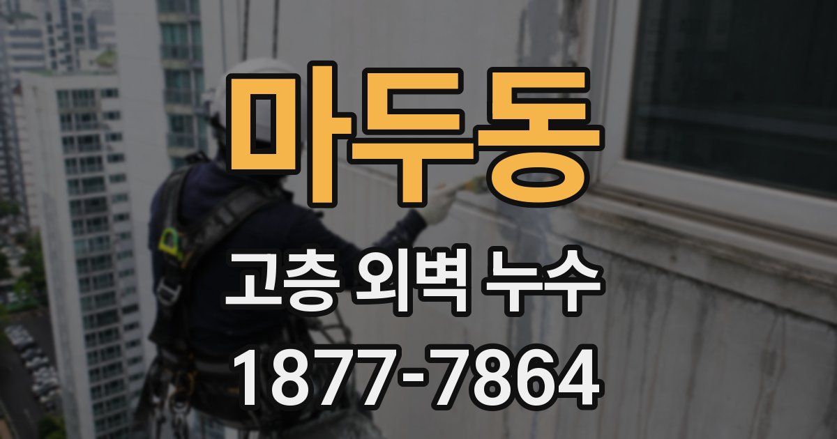 마두동 고층 외벽 누수