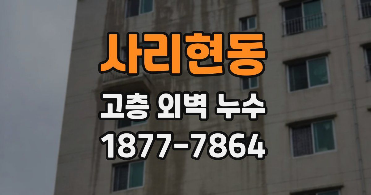 사리현동 고층 외벽 누수