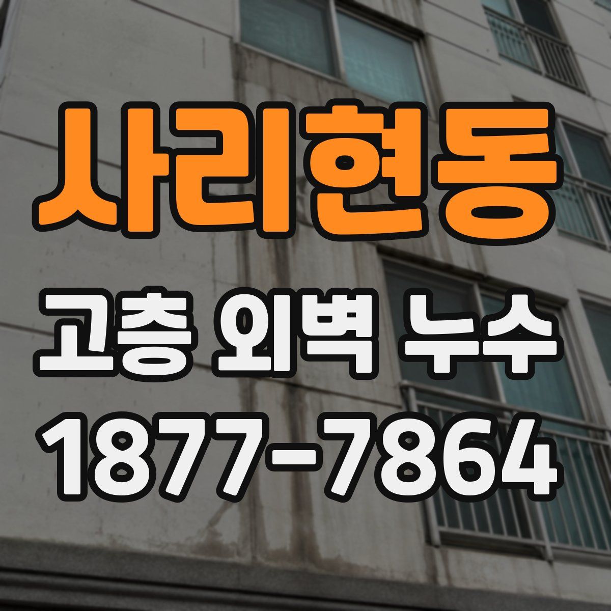 사리현동 고층 외벽 누수